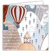Afie 22104 - Biglietto con busta quadrata, 15 x 15 cm, per la tua partenza, argento lucido, in rilievo strutturato, mongolfiera, Auguri felicità, trasloco o pensionamento, buona continuazione, regalo -Made