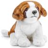 Lilizzhoumax Peluche di San Bernardo 11, animale simulato peluche kawaii cane realistico giocattolo di peluche per animali selvatici, regalo per amici e bambini