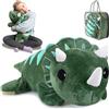 ODOXIA Peluche Ansia Ponderato | Peluche Dinosauro Ponderato 2,3 kg | Antistress per Bambini e Adulti | Calmante Sensoriale | Con Borsa da Trasporto Inclusa | Weighted Plush