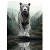 Ulmer Puzzleschmiede - Spirito della natura selvaggia - Puzzle da 1000 pezzi - La potente tigre bianca arroccata sopra il suo regno - potente 1000 pezzi - Qualità Made in Germany