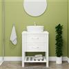 KAMALU Mobile bagno a terra 60 cm stile classico bianco opaco | LAC-THALASSA-60