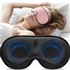 Umisleep 2026 Maschera per dormire ponderata per uomo e donna, 3D per alleviare la pressione, 100% con cinturino regolabile per viaggi, yoga, 120 g, Rosa
