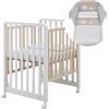 Azzurra Design Lettino Glam - Bianco Naturale - Avana
