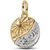 PANDORA Me 763977C01 - Ciondolo a forma di sole e luna in argento sterling con lega di metallo placcata in oro 14 carati, compatibile con Me e Moments