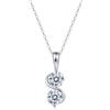 Joomia Collana Argento 925 Donna con Pendente in Moissanite Argento Sterling, Certificato GRA, Purezza D+VVS1, 18K Pt, Taglio al Plasma, Ipoallergenico, Catena da 45 cm, Adatta per Matrimoni e Regali