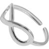 Positiva Jewelry Anello Infinity da donna - Anello aperto in acciaio inox placcato oro 18 K, regolabile, simbolo dell'infinito, elegante anello dell'amicizia, regalo per donne, Anpassbar Von Größe 4