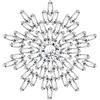 KristLand Elegante Spilla con Fiocco di Neve E Fiore Spilla per Festa di Nozze di Natale Spilla Placcata in Platino con Zirconi E Cristallo Austriaco