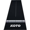 KOTO darts KOTO - Tappeto Dart Nero 285 x 80cm, Gomma, 4 Linee di Lancio, Linea Centrale, Funzione di Protezione del Pavimento e delle Freccette