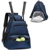 G4Free Borsa da tennis, zaino da tennis per donne e uomini, grande borsa da pickleball, contiene 4 racchette con scomparto per scarpe, avorio, L, Zaino casual