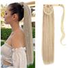 Shangxiu Ponytail Extension bionde, lunghezza 22 pollici, con pennello per capelli naturale, morbido e sintetico, finto ponytail per ragazze (22/613 Ash Blonde Mix biondo scuro)