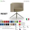 SEIPO RESET RS0009 Poltrona girevole Base piramidale in alluminio SEIPO Tessuto V