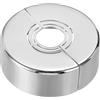 PATIKIL Flangia Divisa a Parete, 20/25/32mm Copri Tubi Termosifoni Copertura Piastra Rotonda in ABS Spessore Tagliabile per Tubo Acqua Rubinetto Decorazione,25mm Altezza, Argento