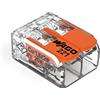 WAGO Morsetti di connessione WAGO 221-412 | 2 conduttori, fino a 4 mm², 100 pezzi, connettori per cavi COMPACT con leva per tutti i tipi di conduttori in tutto il mondo, sicurezza d'uso comprovata