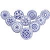 Ajuny Set di 10 Pomelli in Ceramica Stampati in Blu e Bianco per Ante di Armadi Cassetti e Mobili per Mobili da Cucina Cassettiere per Bagno Pomelli Decorativi in Ceramica Fatti a Mano