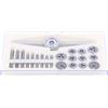 Fafeicy Set Completo Maschi e Filiere Metriche HSS 30 Pezzi M1.0-M2.5 con Impugnatura a T per Manutenzione Fai da Te Attrezzi Professionali
