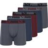 PUMA Boxer da uomo, confezione da 5, Blu/Verde/Nero, Medium
