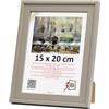 3-B - Cornice portafoto modello Salo in stile rustico, colore marrone caffè - 15 x 20 cm - con vetro acrilico
