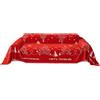 Meicynhoger Copridivano Senza Braccioli Reversibile 260x180 cm per Natale Decorazioni - Telo per Letto Clic Clac 3 Posti in Chenille Antistrappo (M, L)