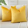 JOTOM Set Di 2 Fodere In Velluto Morbido Solido Fodere Di Cuscino Decorativo Cuscino Fodere Per Cuscini Da Letto Per La Decorazione Della Casa Per Divano Camera Da Letto 40x40 cm(Giallo Arancio)