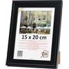 3-B - Cornice portafoto modello Salo - nero - 15 x 20 cm - con vetro acrilico