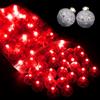 WoskjXas 100 Pezzi Mini Luci Led per Palloncini Luci Mini Led Palloncini Lampade Luminose, Batteria Alimentata, Rotondo Palloncino Luce Decorazioni per il Natale Halloween Fare fai da te