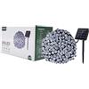 SOLMIRA Catena Luminosa Esterno Solare, 200 LEDs Bianchi, 22M, 8 Modalità, Certificato CE e RoHS