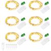 Liyade Mini catena di luci ricaricabile, 2 m 20 LED luce bianca calda catena di luci LED con cavo USB ricaricabile, catena di luci impermeabili per interni per Natale, matrimonio, festa, decorazione