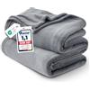 Bedsure Coperta in Pile Morbida - Plaid Divano Premium Caldo e Soffice, Coperta da Divano e Letto, Plaid Copridivano e Coperte Pile Accogliente e Traspirante, XXL 220x240 cm, Grigio
