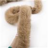 Rockreyoa Bordo in pelliccia sintetica, morbido nastro in pelliccia sintetica, bordatura in peluche, tessuto fatto a mano, per pantofole, costumi, fai da te, cappotti, decorazione regalo, kaki, 2 m