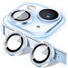 Kucheed Proteggi Obiettivo Fotocamera Compatibile con iPhone 16e, Copriobiettivo per Fotocamera in Vetro Temperato Diamante, 9H Adesivi per Pellicole con Anelli Metallici