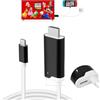 GKEAPZA Cavo da USB C a HDMI per interruttore/OLED, dock switch 2 in 1 con HDMI 4K, 100 W PD, mini cavo TV da viaggio per switch (non per 2)