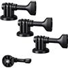 JJC 3 confezioni di adattatori per supporto treppiede per DJI Osmo Action 6 5 Pro/4/3, adattatore per action camera per Insta 360 Ace Pro 2 & Hero 13/12/11/10/9, supporto per selfie stick Brave 8/7/EK7000