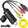 RETOO Video e audio Grabber con USB 2.0 e ad alta velocità Trasferisce digitalmente, compatibile con VHS, VCR, DVD, CD, videoregistratore e convertitore video, riproduzione modifica video Plug