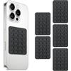 BWOOOWE 5 Pezzi Ventosa per Telefono in Silicone Supporto Antiscivolo per Cellulare Ventosa Auto Compatibile con Custodie iPhone e Android Supporto Hands Free per Selfie e Video(Grigio scuro-2)