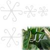 Tinoaly 4 Pezzi Supporto per Steli di Piante in Plastica, Supporti per Steli di Piante Rampicanti da Interno Pali per Piante da Fiore Gancio per Steli a Traliccio per Casa Giardino (Trasparente)