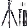 Rollei 145cm Treppiede Fotocamera Nero Compact Traveler No.1 in Alluminio | Cavalletto Fotografico Leggero da Viaggio con Testa a Sfera Arca Swiss Fotografica Tripod e Monopiede per DSLR e Smartphone