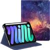 FINTIE Custodia a libro per iPad Mini 6 2021, multi-angolo Smart Stand Cover w/Pencil Holder & Pocket, Auto Sleep/Wake per iPad Mini 6a generazione da 8,3 pollici, Galaxy