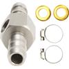 Fdit Adattatore per Manometro Pressione Carburante, Tubo Carburante Adattatore per Raccordo a T Antideformazione Porta 1/8‑27 NPT per Refrigerante Riduttori (3/8 poll)
