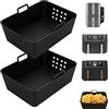 HENGBIRD 2 accessori Airfryer per Ninja Foodi Max Dual Zone Af400eu Af300eu 9,5 l, inserti in silicone Ninja per Foodi Max Double Stack Sl400eu, Airfryer in silicone per friggitrice ad aria calda Innsky