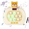 BOXOB Gioco a Spinta Rapida con Schermo, Gioco Fidget Gioco Portatile Elettronico con 6 Modalità Gioco Giocattoli Fidget con Cacciavite per Bambini Regalo di Compleanno Bomboniera (Cane Giallo)