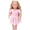 DUORUIMI Vestiti della bambola Vestito Del Balletto Vestito Rosa Pizzo per Bambola Americana Ragazza 45,7 cm