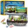 Blue Marble NATIONAL GEOGRAPHIC Terrarium Luminoso per Bambini - Crea un Habitat con Piante Vere ed Elementi Preistorici, Kit Scientifico con Dinosauri