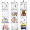 Fentar 3Pezzi Porta Oggetti da Appendere, 4 Livelli Rete di Stoccaggio Sospesa, Portaoggetti da Appendere Pieghevole Organizer Salvaspazio Sospeso per Teddy Vestiti Quilt Armadio