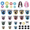 Amentalove 40 Pezzi Occhi Amigurumi, Occhi per Amigurumi, Occhi di Sicurezza, 12-20 mm Occhi Commestibili, Occhi per Pupazzi per Amigurumi, Orsacchiotti, Marionette e Oggetti all'Uncinetto