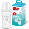NUK Perfect Match Biberon | 3+ mesi | 230 ml | Biberon anti-coliche | Vetro | Indicatore di controllo della temperatura | Arcobaleno | Confezione da 1