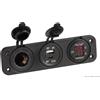 OSCULATI Voltmetro/Amperometro digitale 12V e USB-A + USB-C