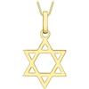 CARISSIMA Collana con ciondolo Stella di David da donna in oro giallo 9 ct, 45,72 cm