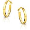 Orovi Orecchini Donna Oro Giallo 9KT Orecchini a Cerchio, Made in Italy, gioiello anallergico confezionato in un elegante astuccio portagioie