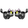 Qings Orecchini per Ragazze in Argento 925 con Smalto Giallo Rosa Orecchini Ipoallergenici con Cubetti Zirconio per Donne Ragazze Adolescenti Amanti Gatti
