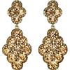 EVER FAITH Orecchini Donna da sposa Rombo Rhinestone cristallo Hollow Lampadario Pendente